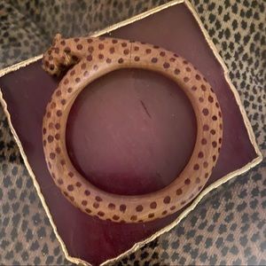 Carved Wood Bangle Animal